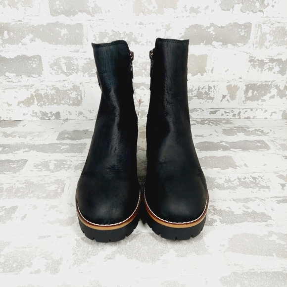 NEW Blondo Dakota Black Leather Side Zipper Buckle Waterproof Ankle Boots W562 - Picture 7 of 12